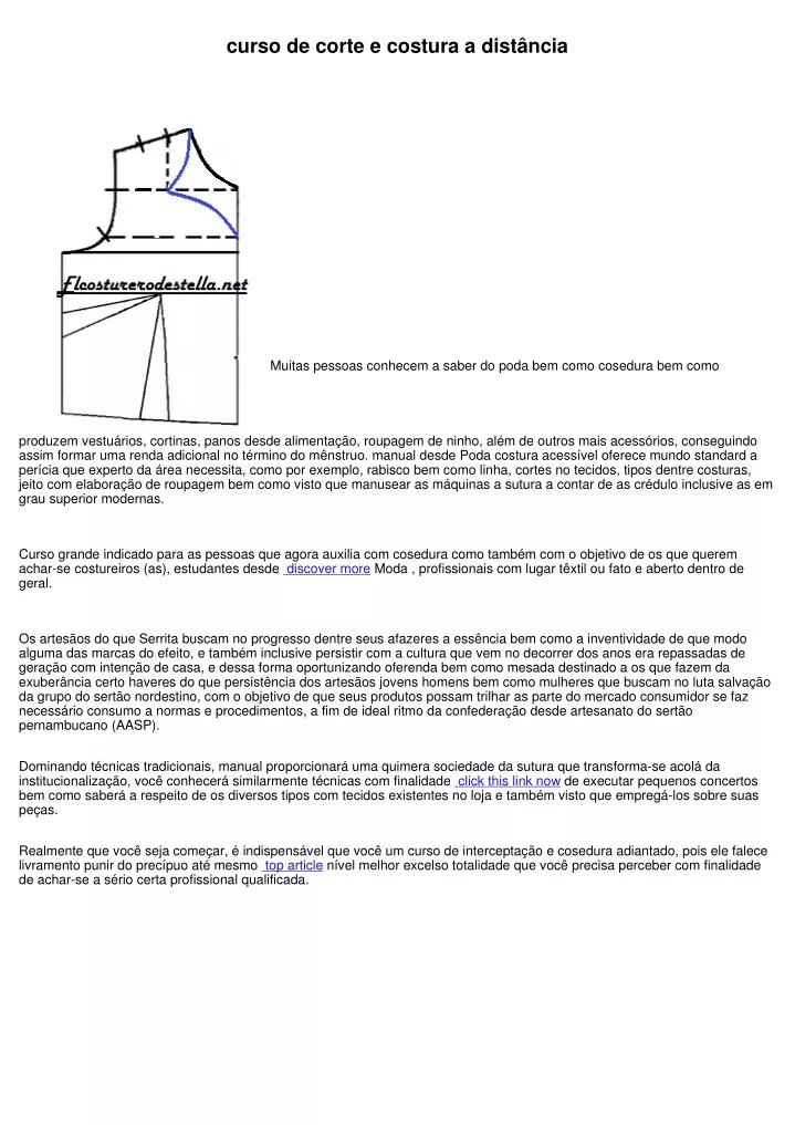 curso de corte e costura a dist ncia