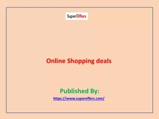 Online Shopping deals