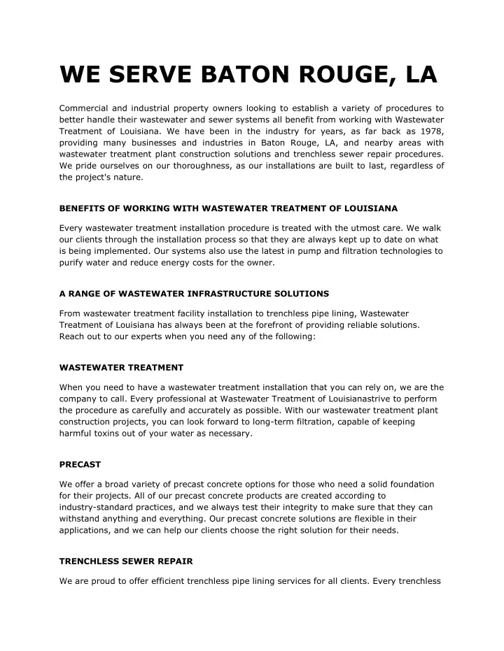 we serve baton rouge la