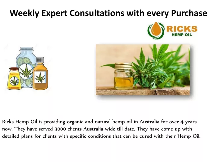 weekly expert consultations with every purchase