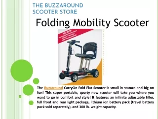 Lightweight Folding Mobility Scooter