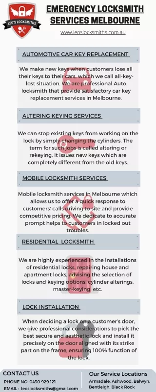 Emergency Lock Out? Contact Leo’s Locksmith Right Away