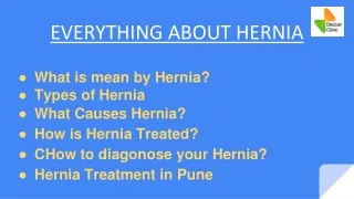 Get the best hernia treatment in Pune  at  Deccan Clinic