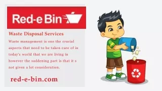 waste disposal services waste management
