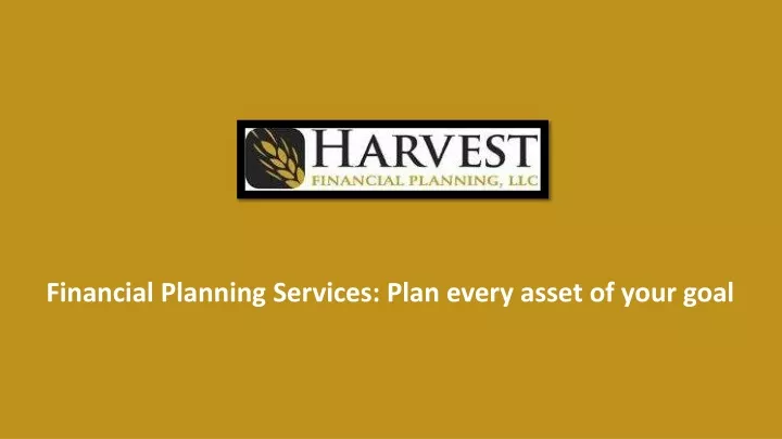 financial planning services plan every asset