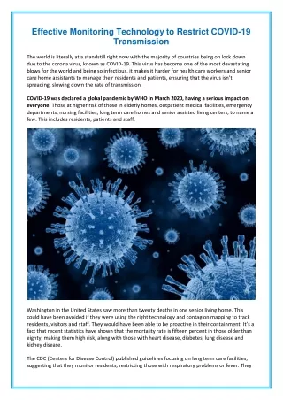 effective monitoring technology to restrict covid