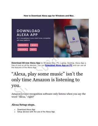 how to download alexa app for windows and mac