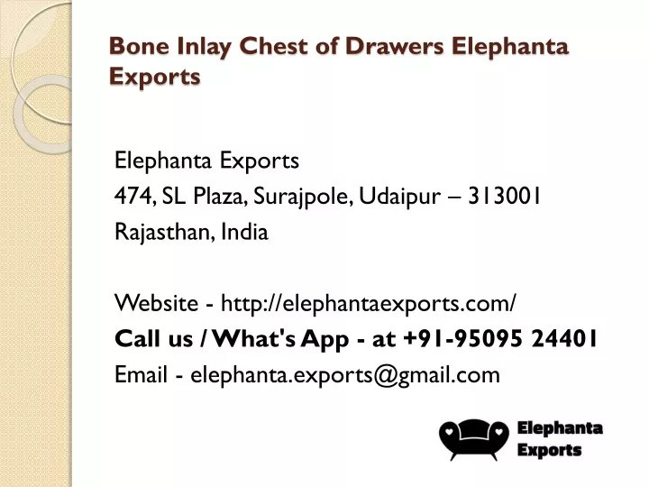 bone inlay chest of drawers elephanta exports