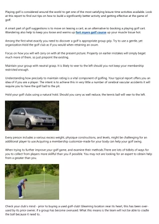 playing golf is considered around the world