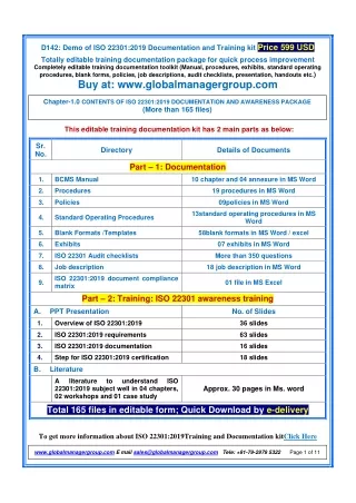 d142 demo of iso 22301 2019 documentation