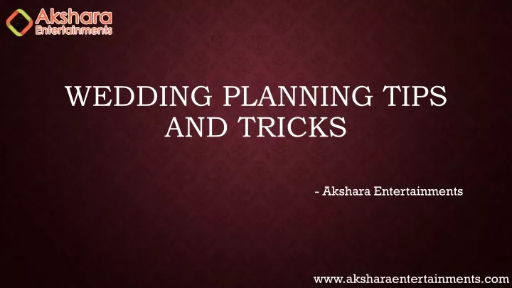 wedding planning tips and tricks