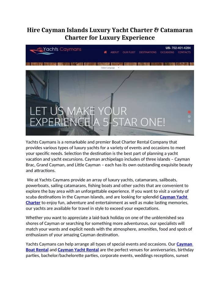 hire cayman islands luxury yacht charter