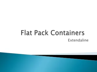 Flat Pack Containers | Extendaline