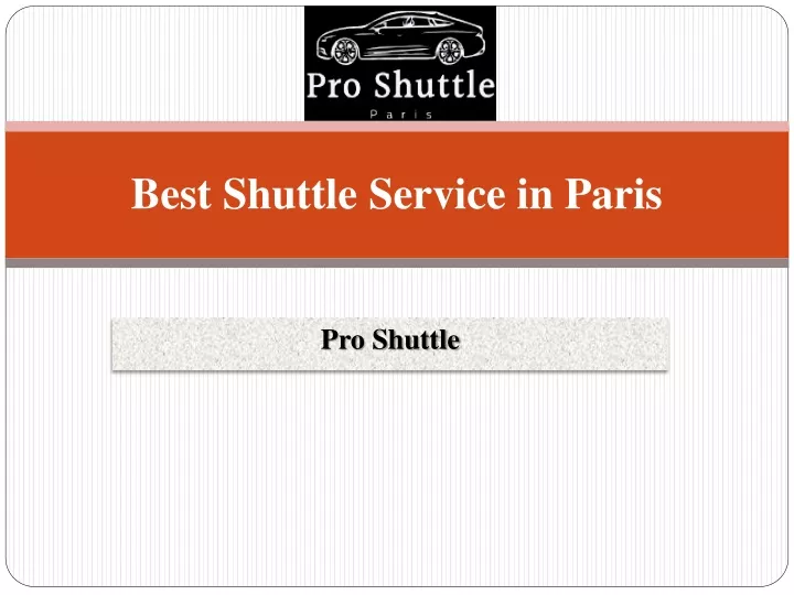 best shuttle service in paris