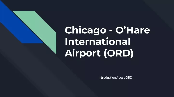 chicago o hare international airport ord