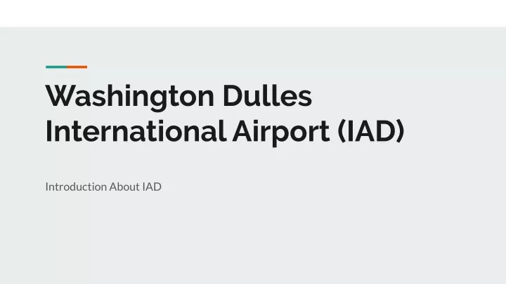 washington dulles international airport iad