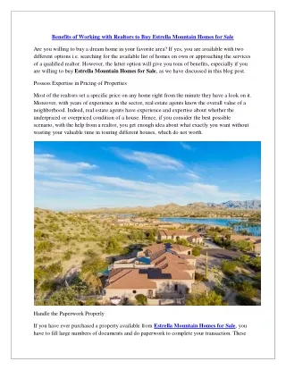 Homes In Estrella Mountain Community Information – Goodyear Arizona