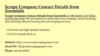 scrape company contact details from zoominfo