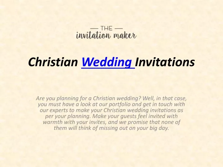 christian wedding invitations