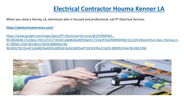 electrical contractor houma kenner la