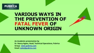 various ways in the prevention of fatal fever