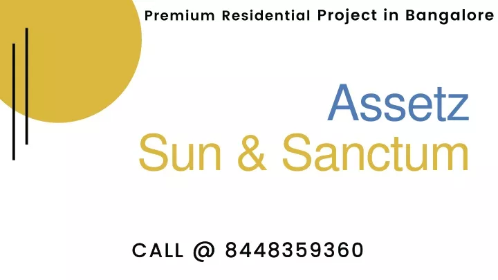 premium residential project in bangalore