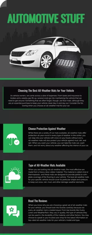 Choosing The Best All-Weather Mats for Your Vehicle