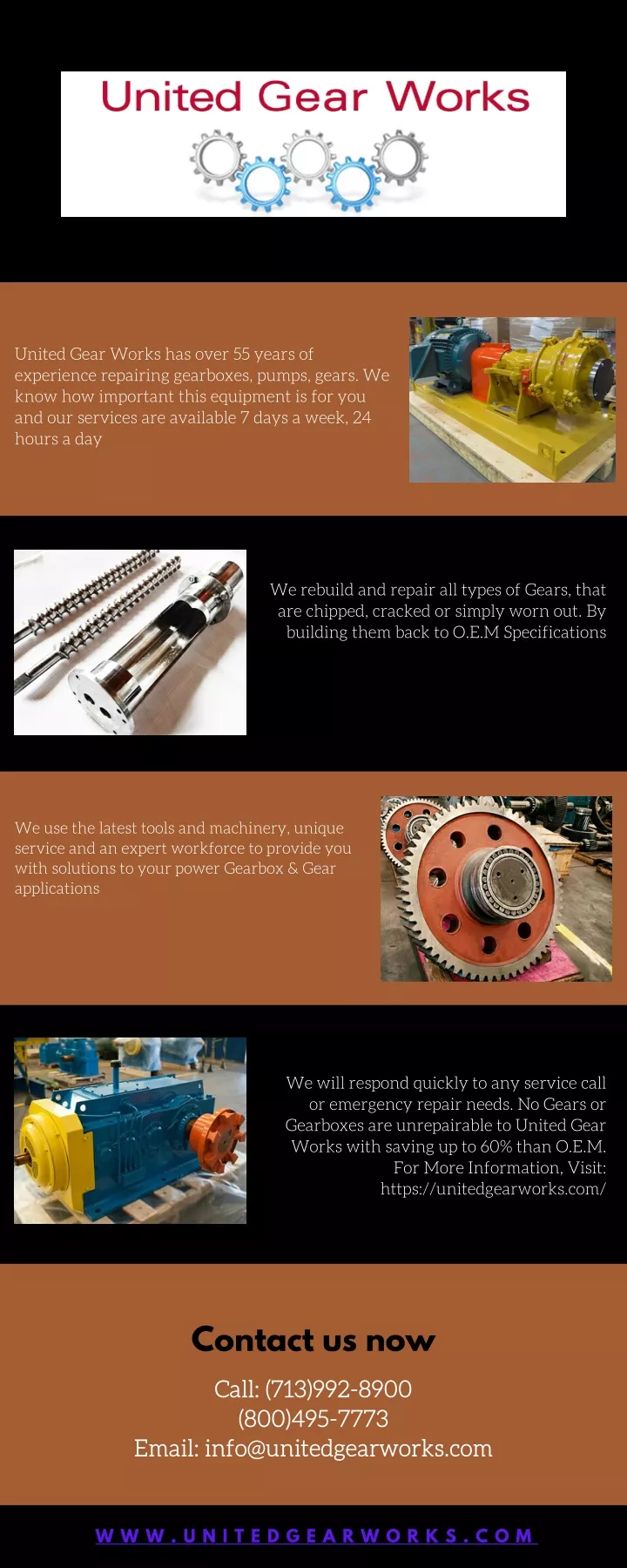 united gear works has over 55 years of experience