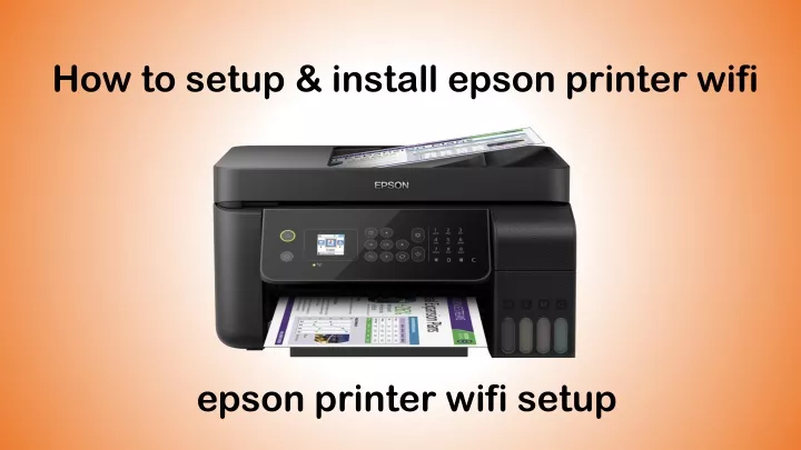 how to setup install epson printer wifi