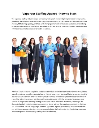 vaporous staffing agency how to start