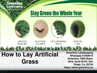 How to Lay Artificial Grass