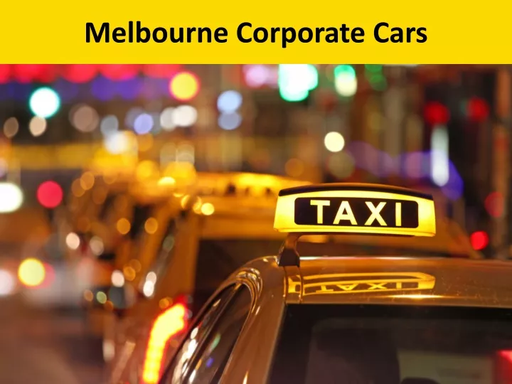 melbourne corporate cars