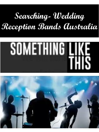searching wedding reception bands australia