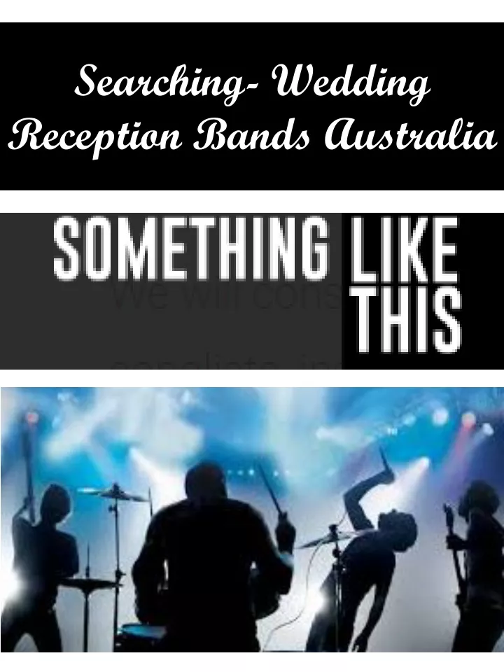 searching wedding reception bands australia