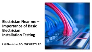 electrician near me importance of basic