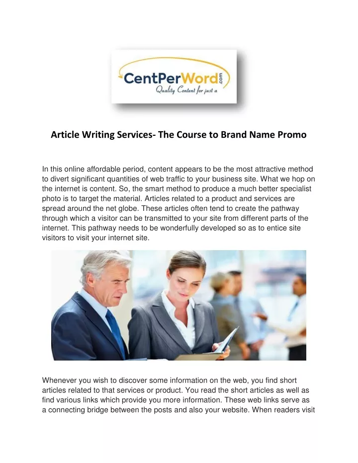 article writing services the course to brand name