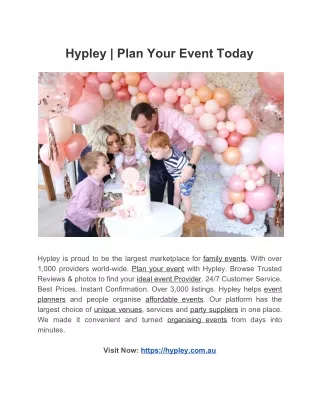 Hypley | Plan Your Event Today