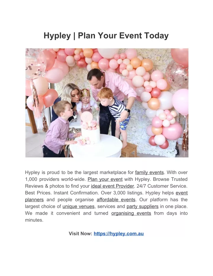 hypley plan your event today