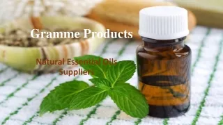 Natural Essential Oils Manufacturer