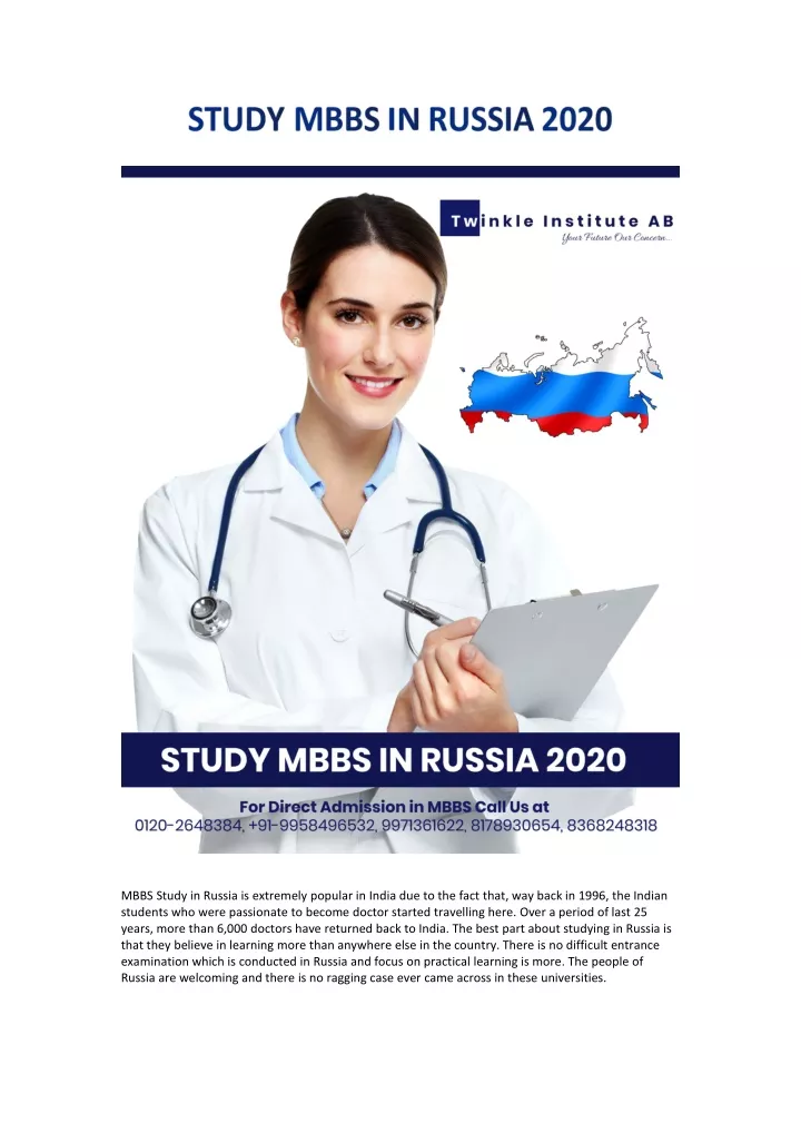 mbbs study in russia is extremely popular