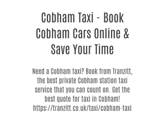 Cobham Taxi
