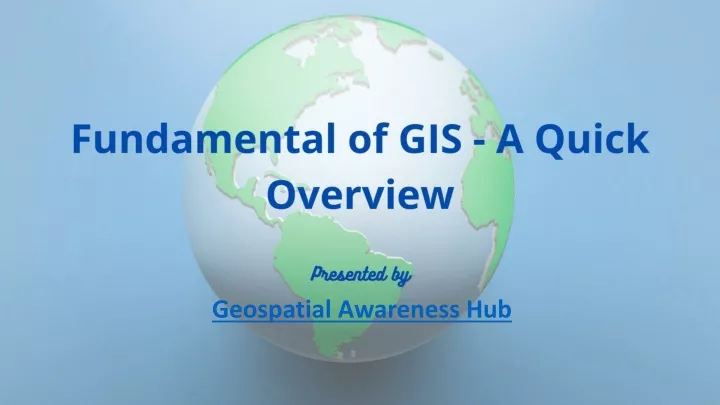 geospatial awareness hub