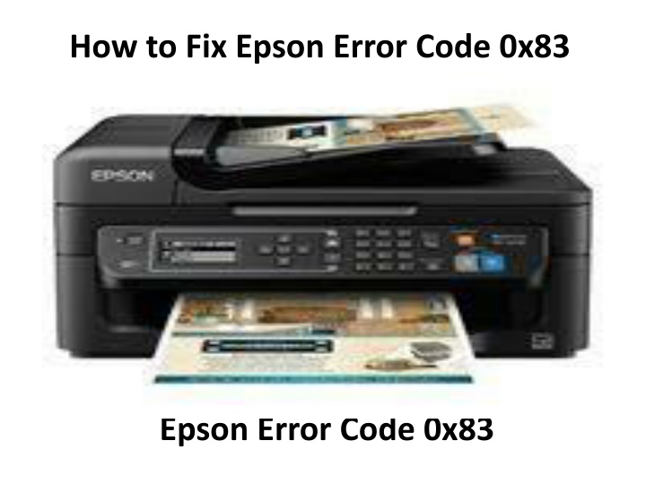 how to fix epson error code 0x83