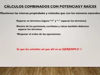 c lculos combinados con potencias y ra ces