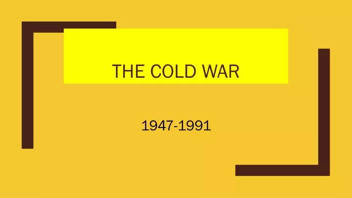 the cold war