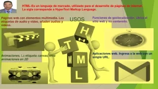 El lenguaje HTML y sus usos.
