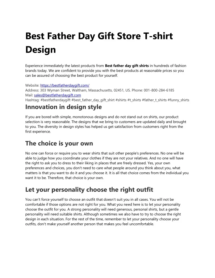 best father day gift store t shirt design