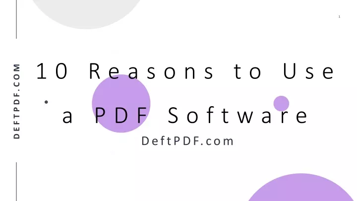 10 reasons to use a pdf software