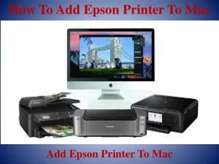 How To Add Epson Printer To Mac