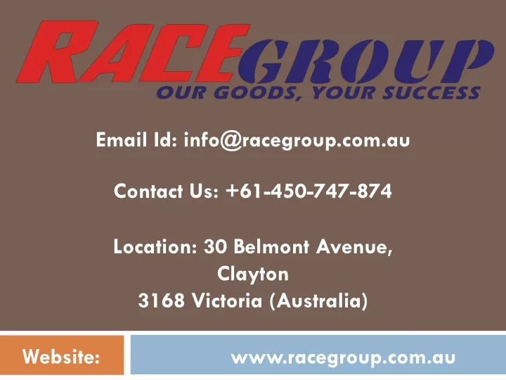 email id info@racegroup com au